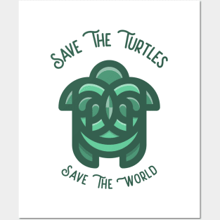 Save The Turtles, Save The World Posters and Art